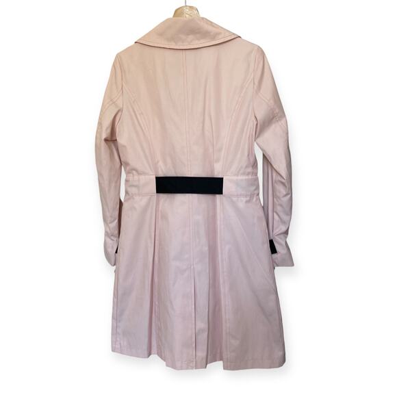 NWT Feminine Antonio Melani Pale Pink Trench Coat Jacket Classy Jacket Medium - Picture 2 of 9
